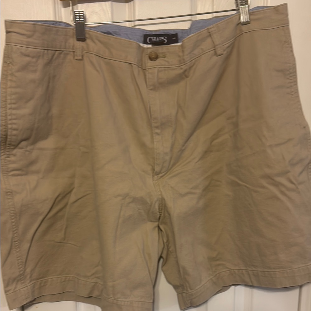 Chaps Tan Flat Front Shorts Casual Style
